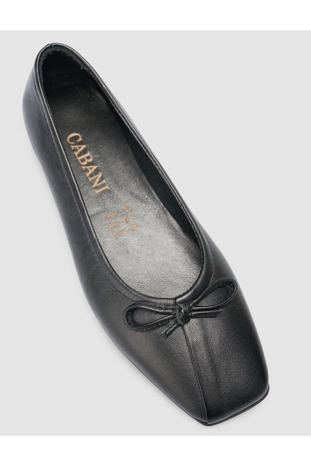 Cabani Shoes %100 Cuir Véritable Ballerines Noires pour Femmes - Multicolore