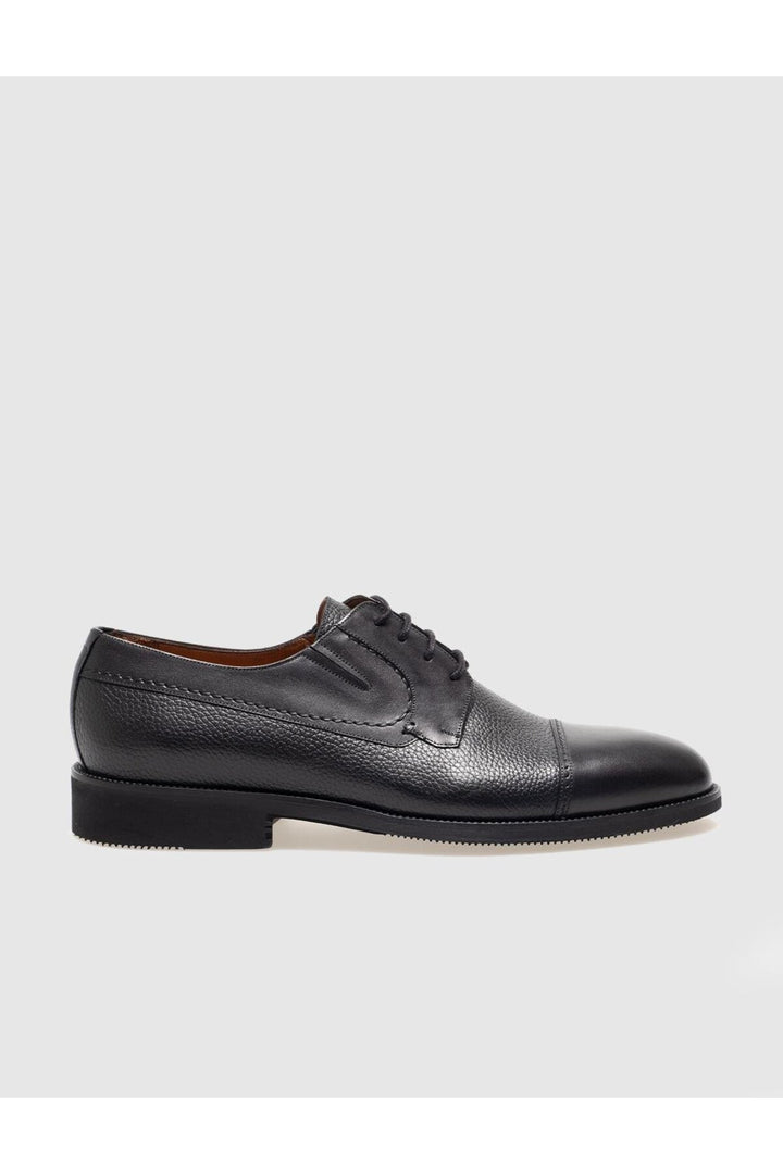 Cabani Shoes Chaussures classiques pour hommes en cuir véritable noires à lacets - Multicolore