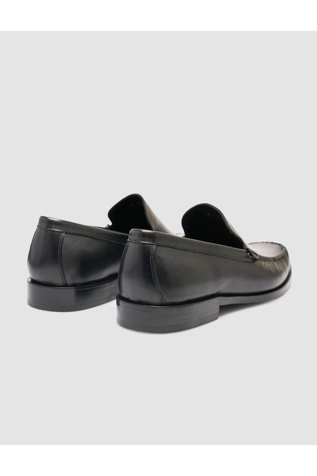 Cabani Shoes %100 Cuir véritable Chaussures classiques pour hommes noires à coutures - Noir