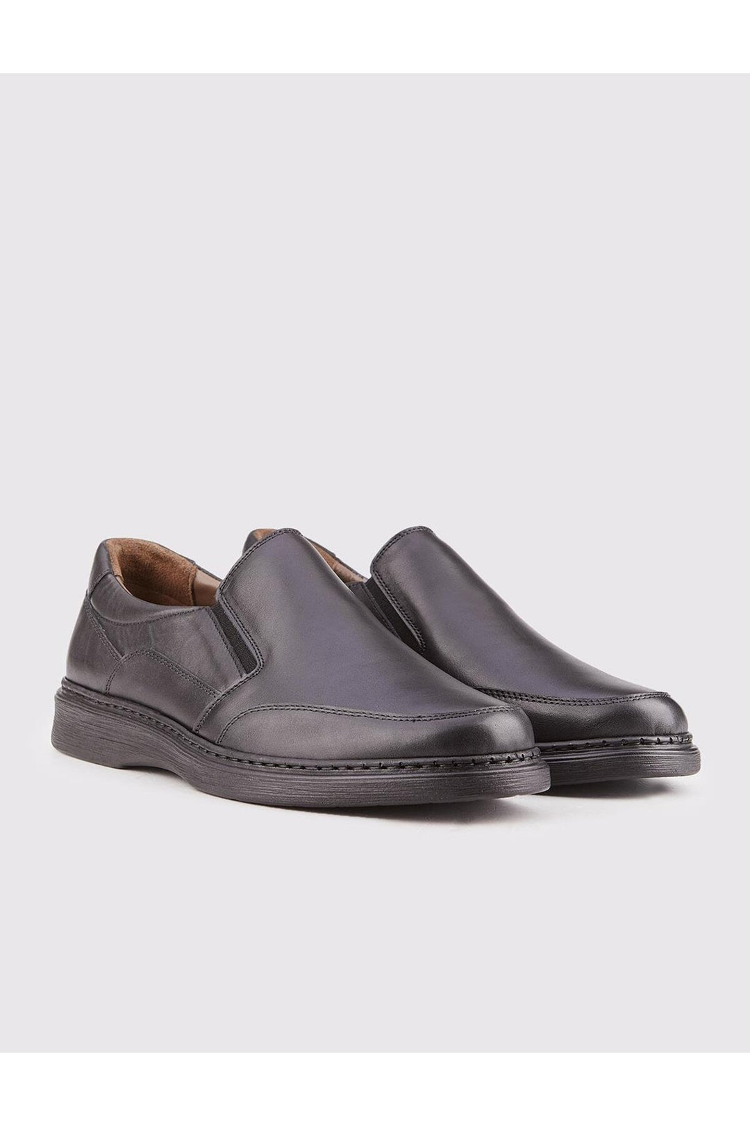Cabani Shoes Chaussures pour hommes en cuir véritable noires de tous les jours - Multicolore