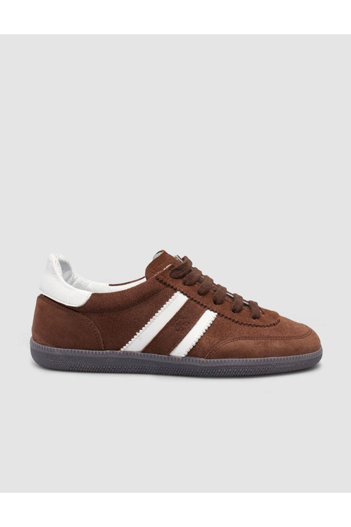 Cabani Shoes 100% Genuine Leather Lace-up Sneakers for Women Brown - Brown