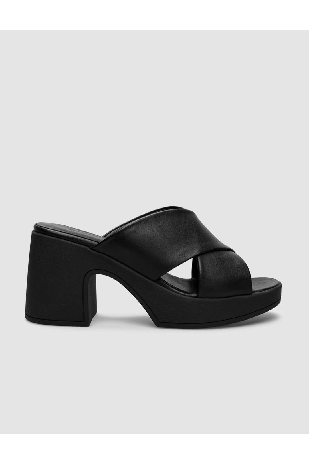 Cabani Shoes %100 Cuir véritable Sandales à talons noires pour femmes - Multicolore