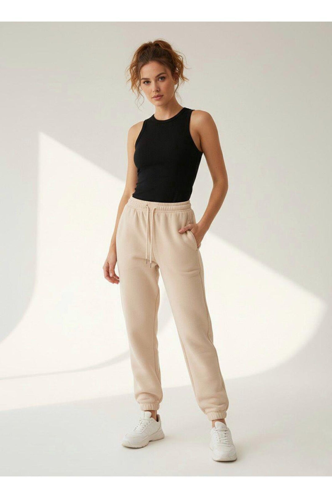 LTB Survêtement crème à taille élastique et jambes étroites