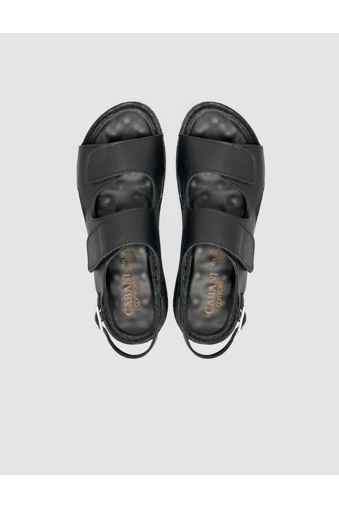 Cabani Shoes %100 Cuir véritable Sandales noires pour femmes - Multicolore
