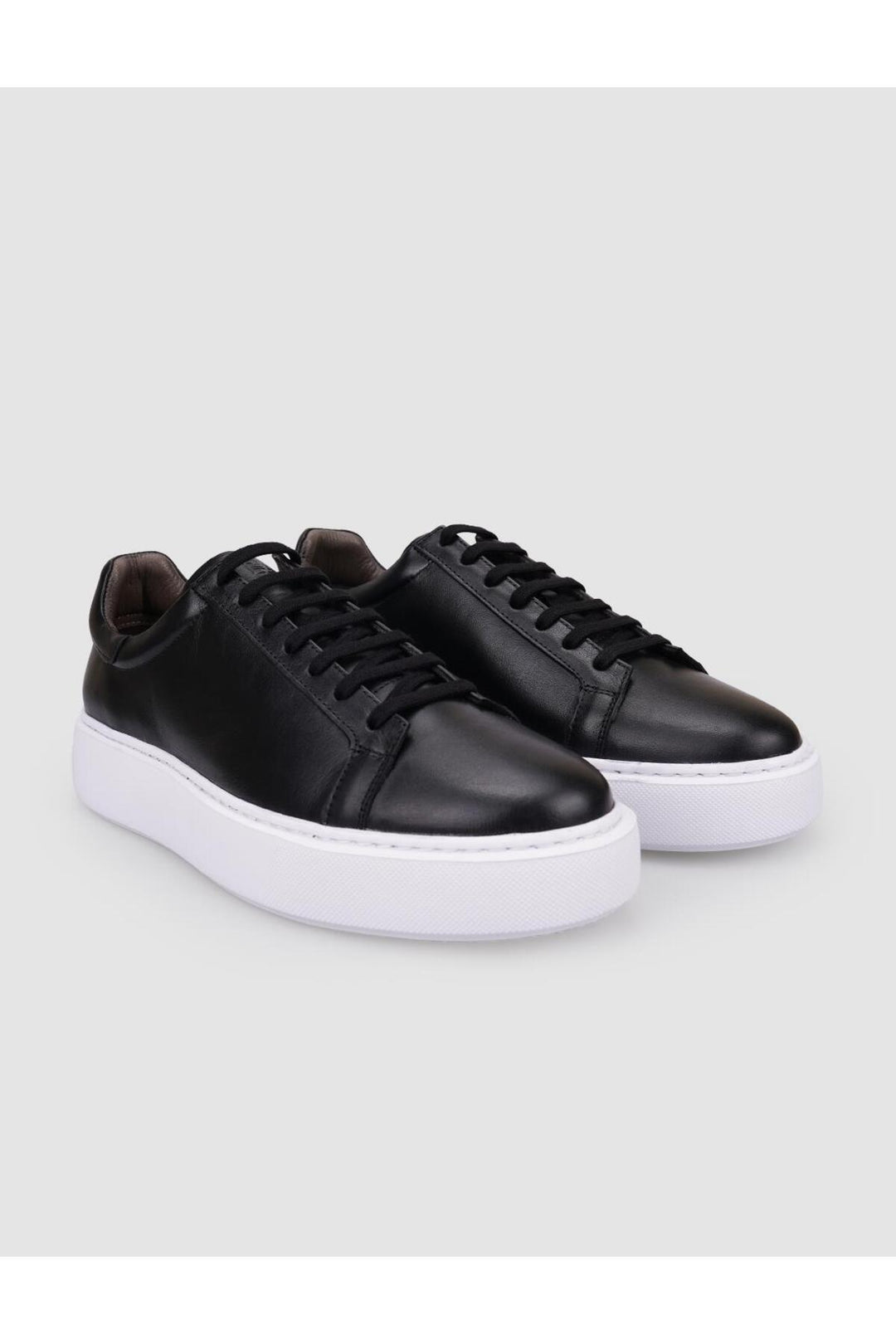 Cabani Shoes Lucca %100 Cuir Véritable Noir Chaussures de Sport Homme à Lacets - Noir