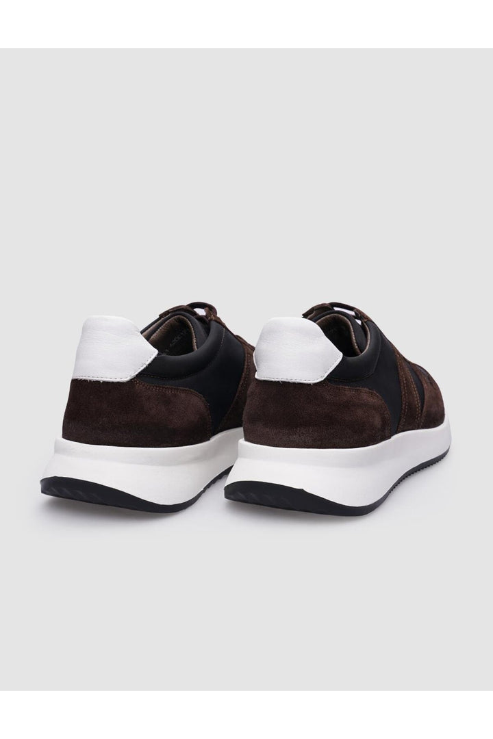 Cabani Shoes %100 Cuir véritable Botte en suède marron à lacets pour homme - Marron
