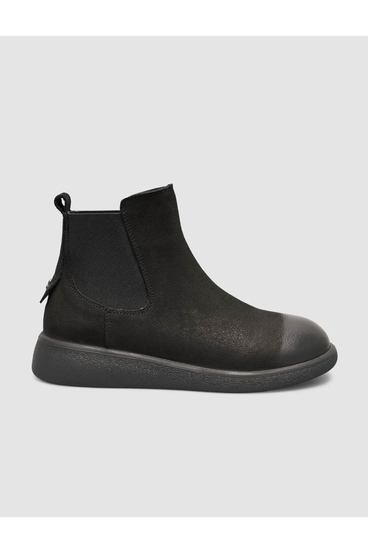 Cabani Shoes Bottines d'hiver pour femmes en cuir véritable noir - Multicolore