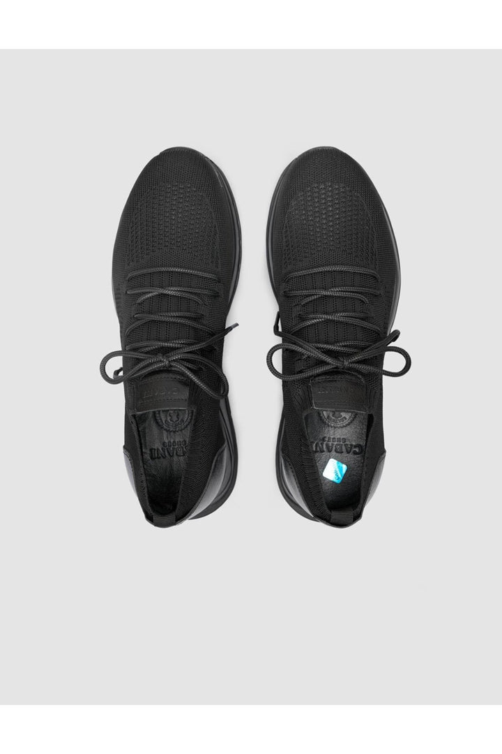 Cabani Shoes Chaussures de sport Napoli pour homme en tricot noir - Noir