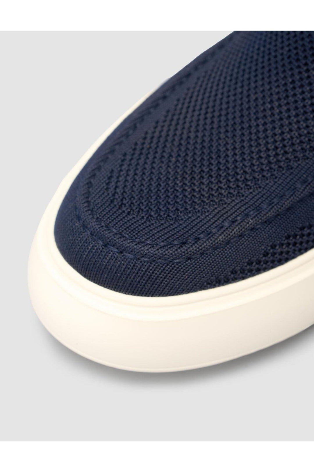 Cabani Shoes Chaussures de ville pour hommes en tricot sans lacets bleu marine - Bleu marine