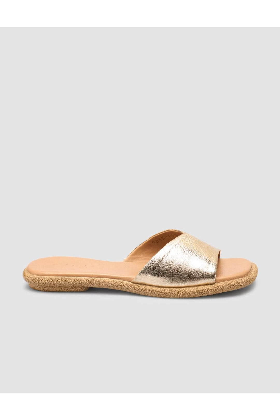 Cabani Shoes Sandales pour femmes en cuir véritable couleur or à 100% - Doré