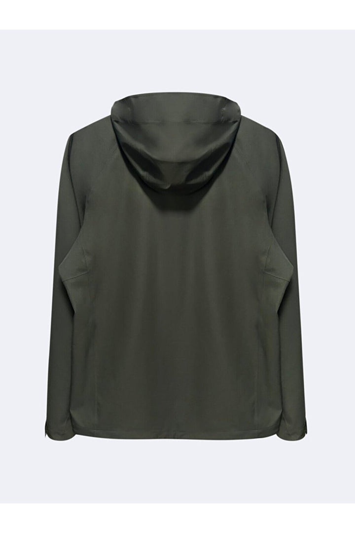 LTB Manteau vert à capuche et manches longues