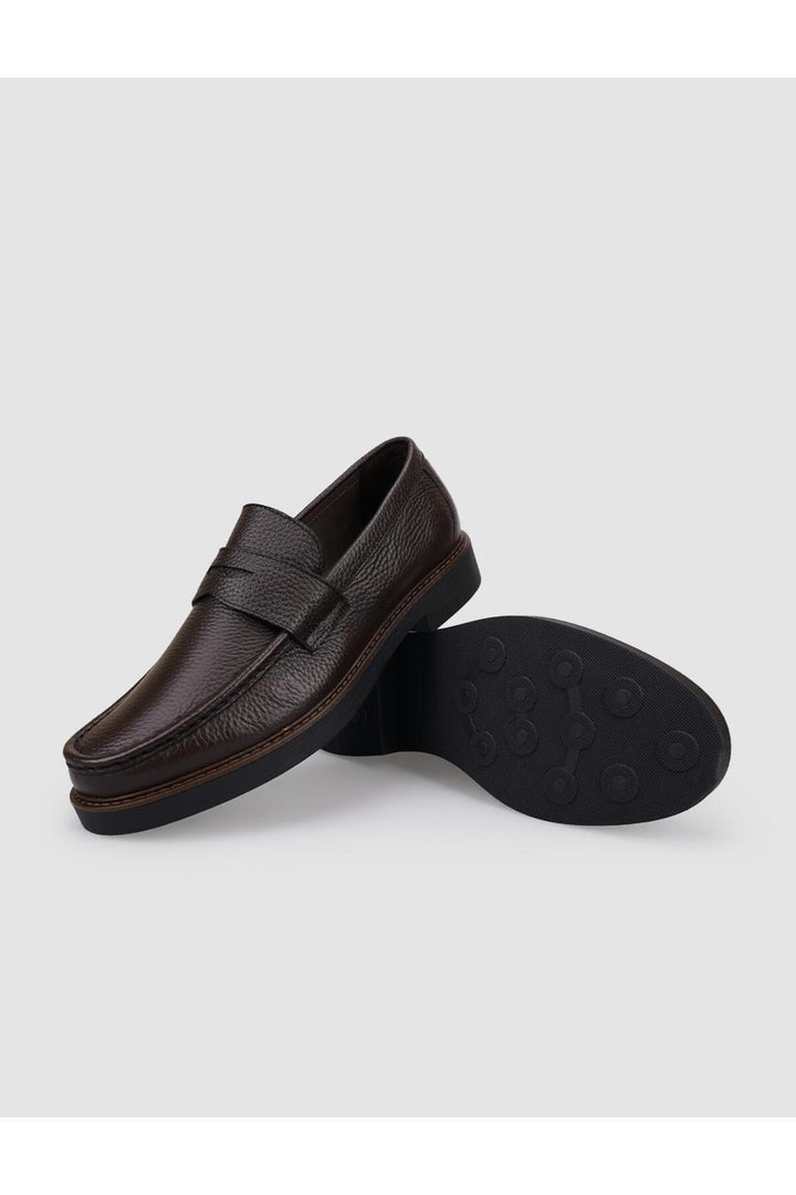 Cabani Shoes Chaussures de ville pour hommes en cuir véritable marron 100% - Marron