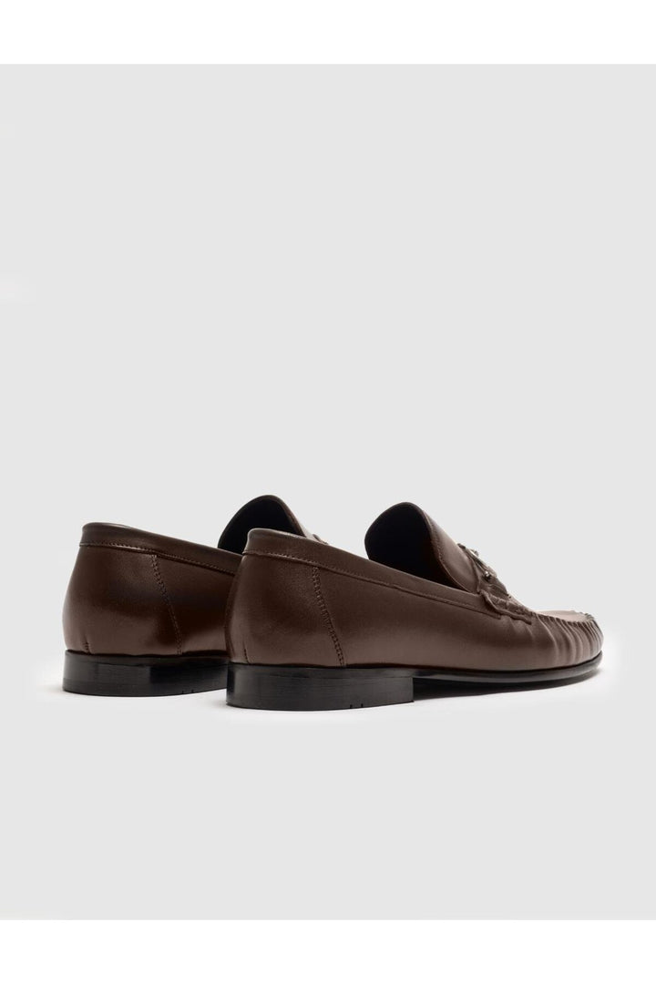 Cabani Shoes Chaussures classiques pour hommes en cuir véritable marron avec boucle - Marron