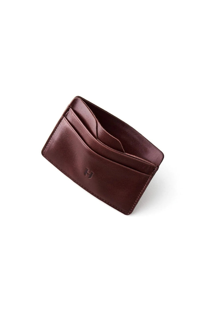 Helmbrook Porte-cartes mince en cuir véritable pour homme avec protection RFID Elton Coffee