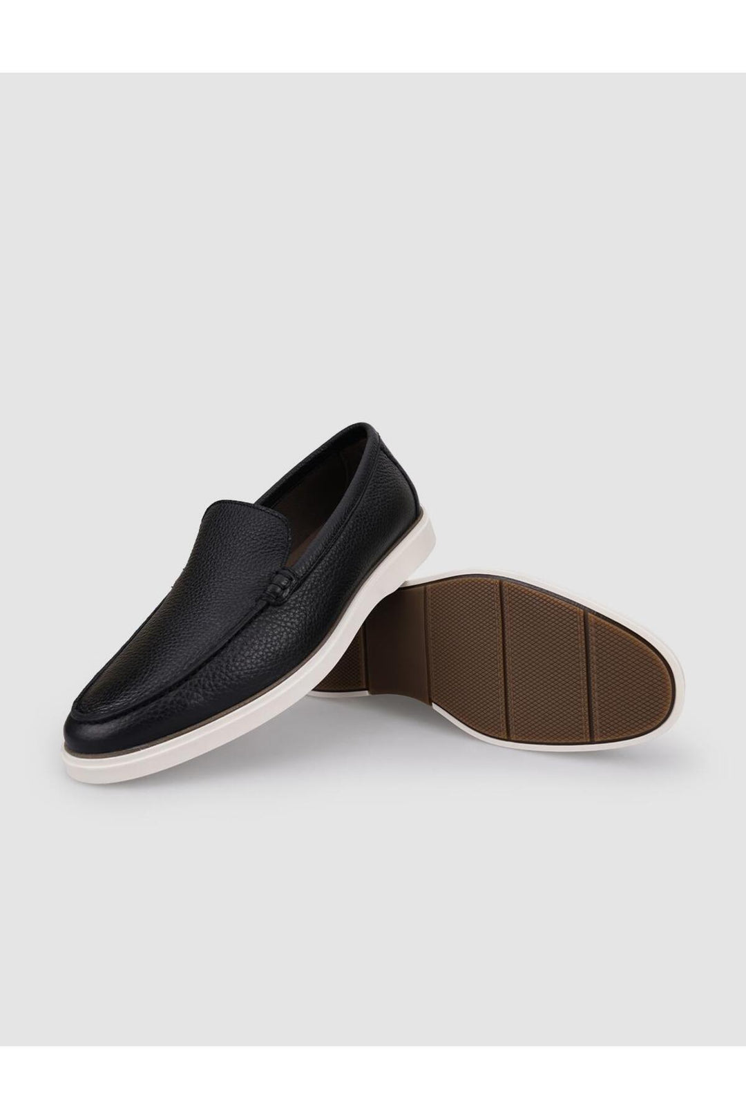 Cabani Shoes Mocassin homme en cuir véritable noir - Multicolore