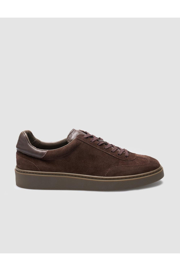 Cabani Shoes %100 Cuir véritable Chaussures de sport pour hommes en daim marron - Marron