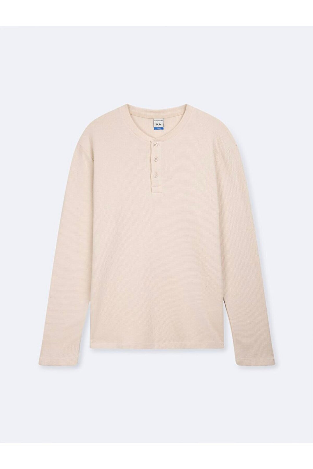 LTB Sweat-shirt crème boutonné sur le devant à manches longues