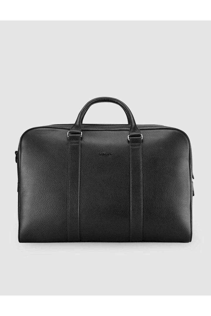Cabani Shoes Sac en cuir véritable noir pour homme, sac à main et de voyage. - Noir