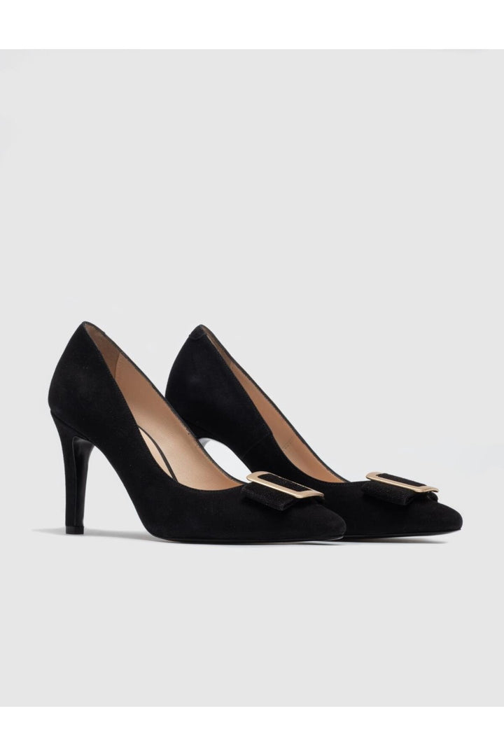 Cabani Shoes Chaussures à talons pour femmes en cuir véritable noires - Multicolore