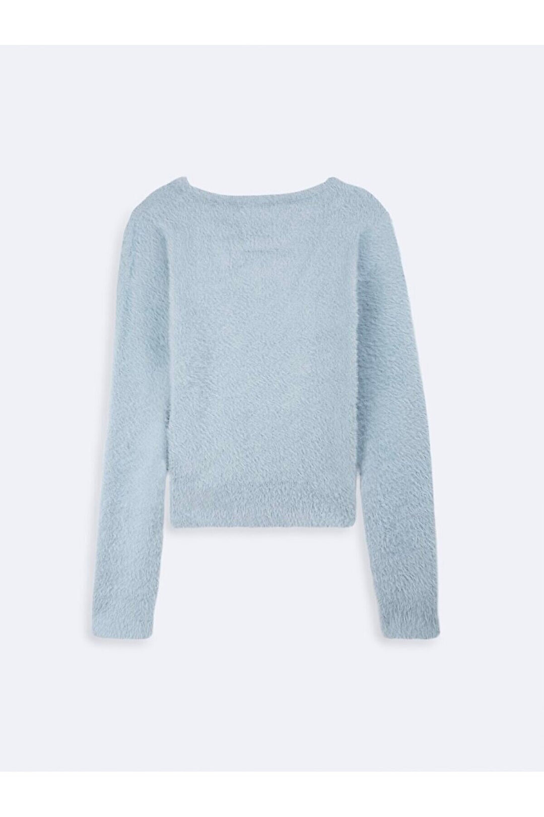 LTB Pull bleu pressé à manches longues et col en V