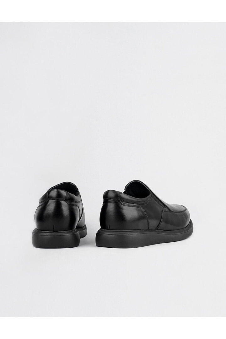 Cabani Shoes Chaussures de ville classiques pour hommes en cuir véritable noires - Noir