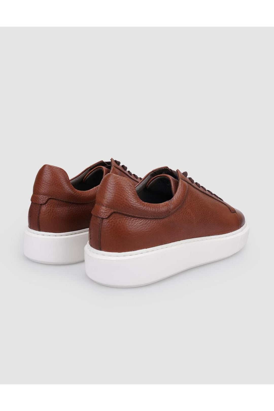Cabani Shoes Chaussures de sport pour hommes en cuir véritable 100% marron avec lacets - Multicolore