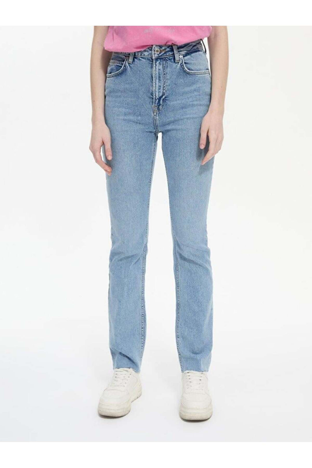 LTB Betiana X Pantalon en Jean Taille Haute Droit 009516741556055241 - Bleu