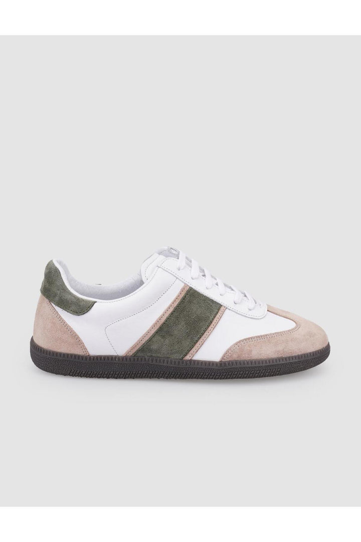 Cabani Shoes %100 Cuir véritable Baskets blanches à lacets pour femmes - Blanc