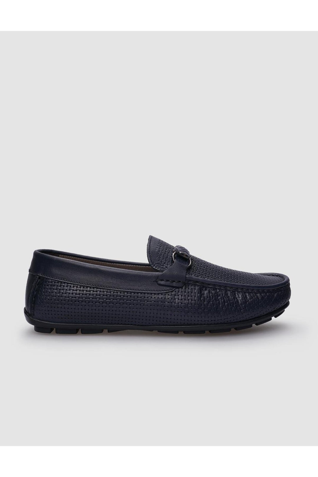 Cabani Shoes Moraza %100 Cuir Véritable Mocassin Homme à Boucle Bleu marine - Bleu marine