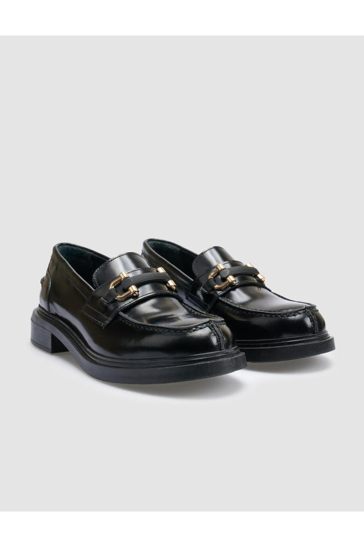 Cabani Shoes Chaussures de ville pour femmes en cuir véritable noir à ouverture 100% - Noir
