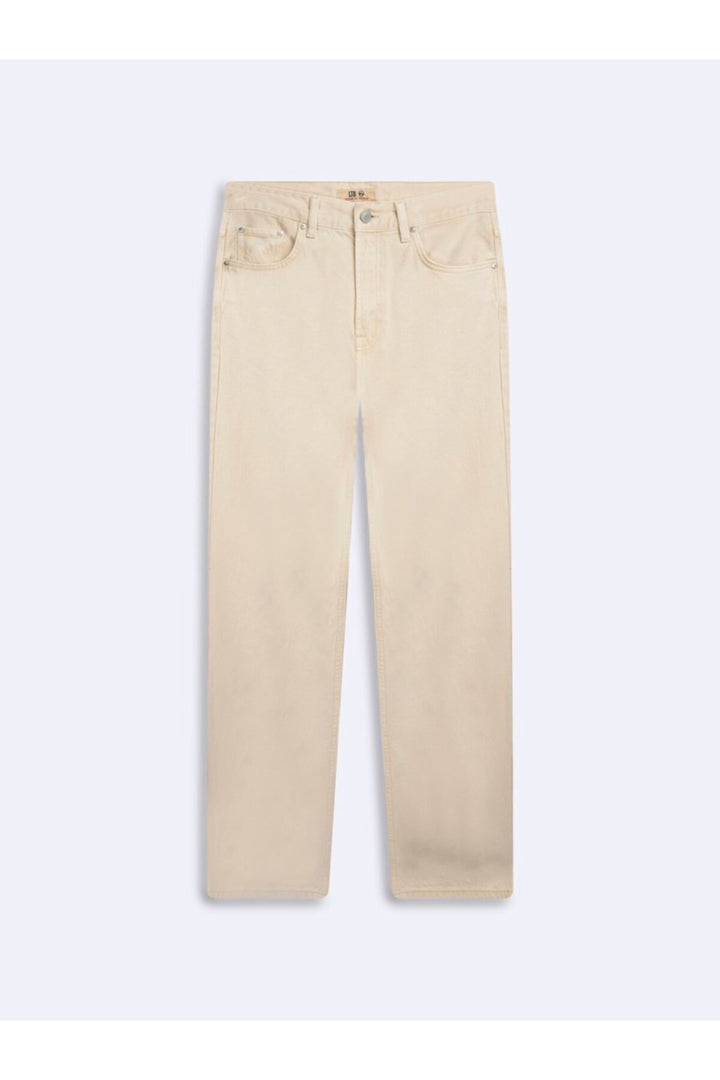 LTB Vanetta Zip à fermeture Straight Crème Jean Pantalon - Vert