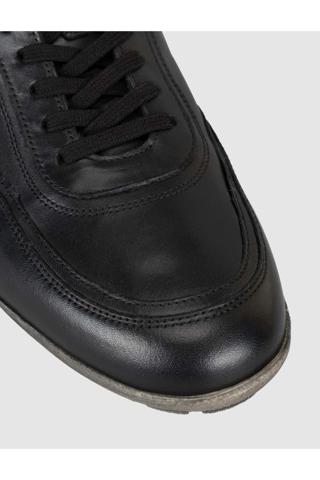 Cabani Shoes Baskets décontractées pour hommes en cuir véritable noir - Multicolore