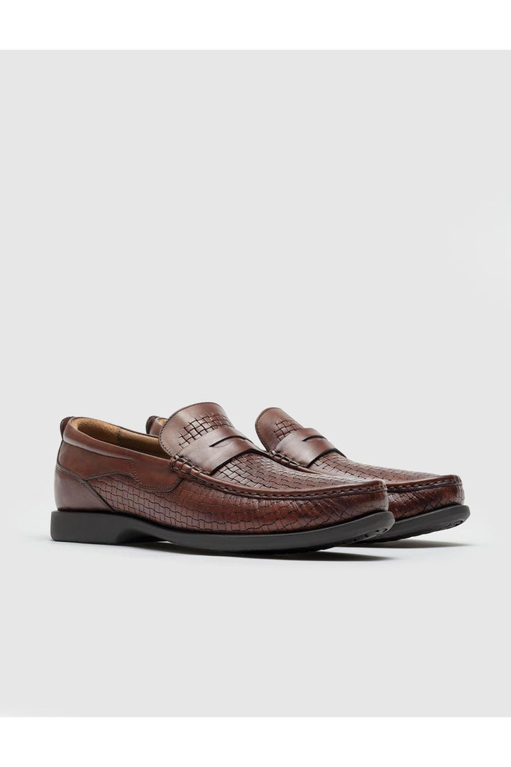 Cabani Shoes Chaussures de ville pour hommes en cuir véritable marron - Marron