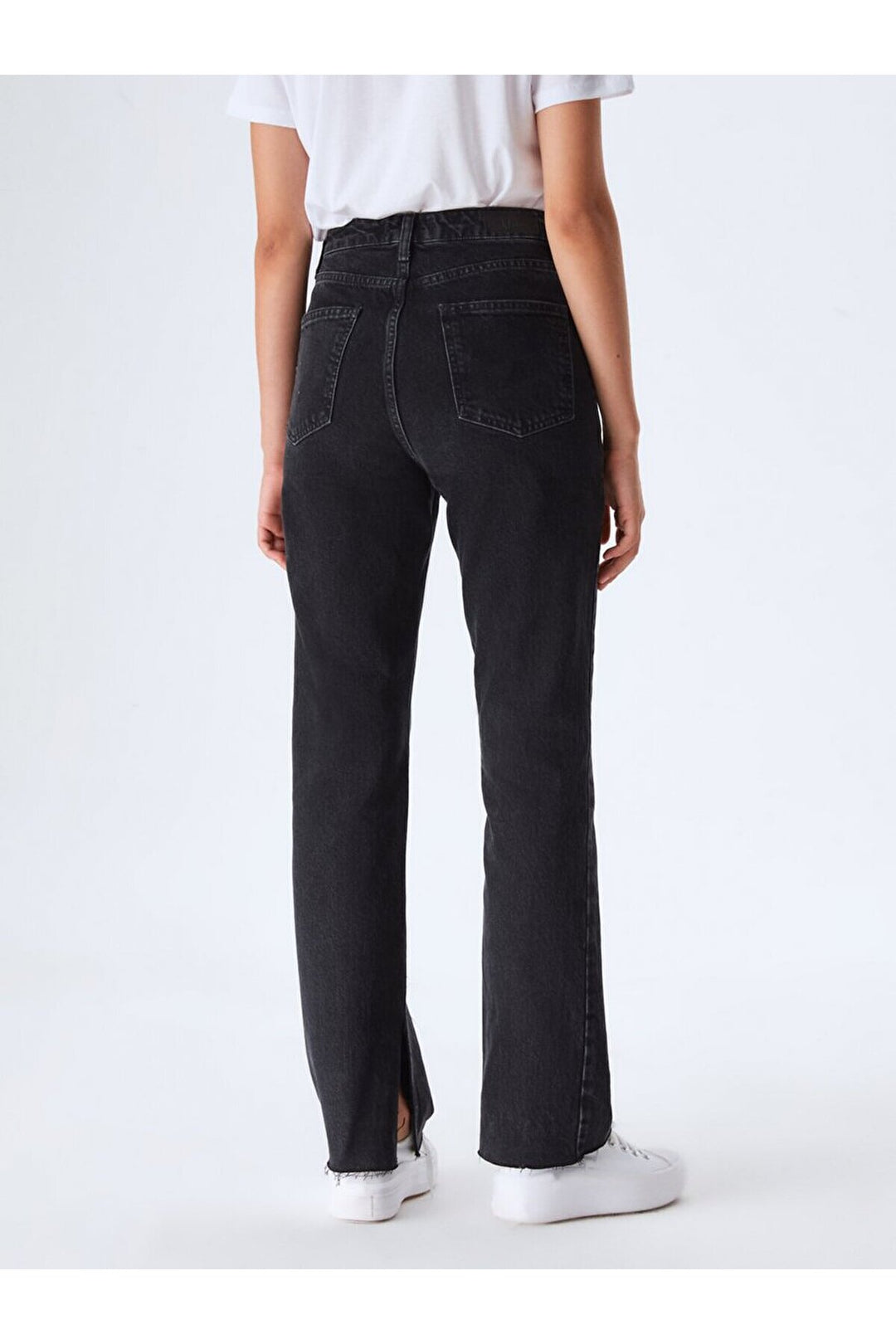 LTB Betiana Pantalon Slim Straight à Fente - Noir_