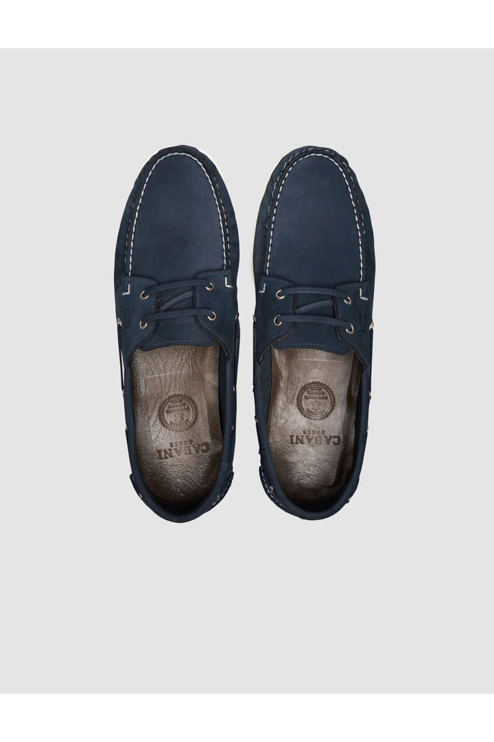 Cabani Shoes Bleu marine Chaussures Loafer en Cuir Véritable à Lacets - Multicolore