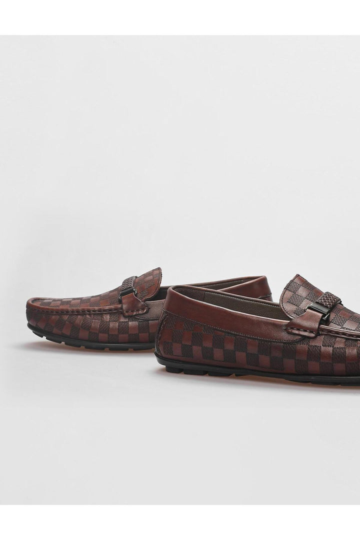 Cabani Shoes %100 Cuir Véritable Mocassins Pour Hommes Avec Détail Boucle Marron - Marron