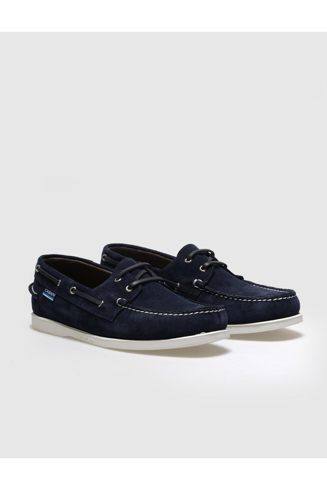 Cabani Shoes Chaussures de ville pour hommes en cuir véritable en suède bleu marine - Bleu marine