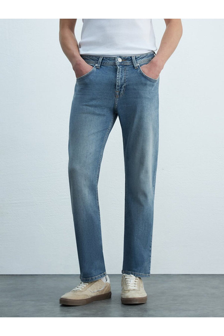 LTB Pantalon en jean à taille moyenne uni Paul P