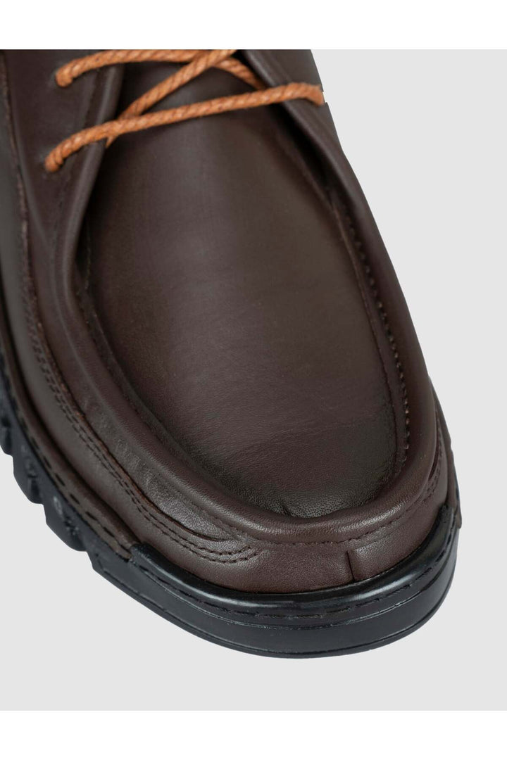 Cabani Shoes Chaussures de confort pour hommes en cuir véritable marron. - Marron