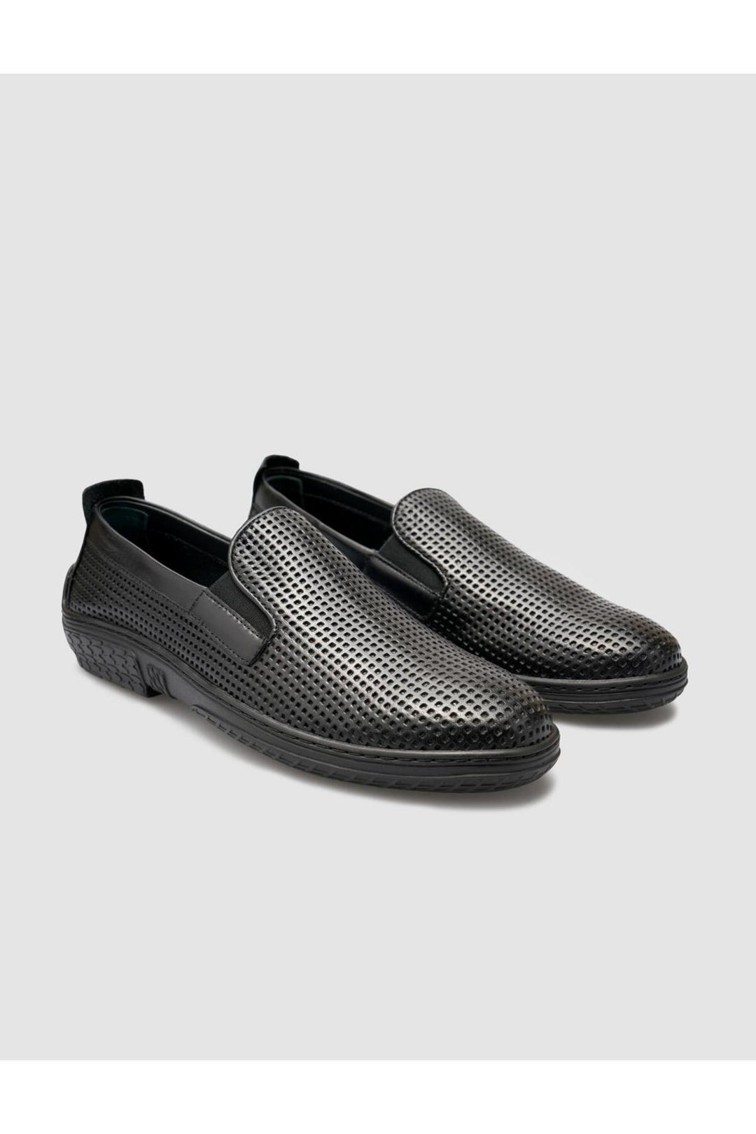 Cabani Shoes %100 Cuir véritable Noir Mocassins pour hommes - Noir