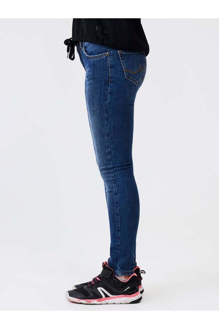 LTB Isabella G Jean Pantalon Droit Taille Moyenne Bleu Marine - Foncé Bleu