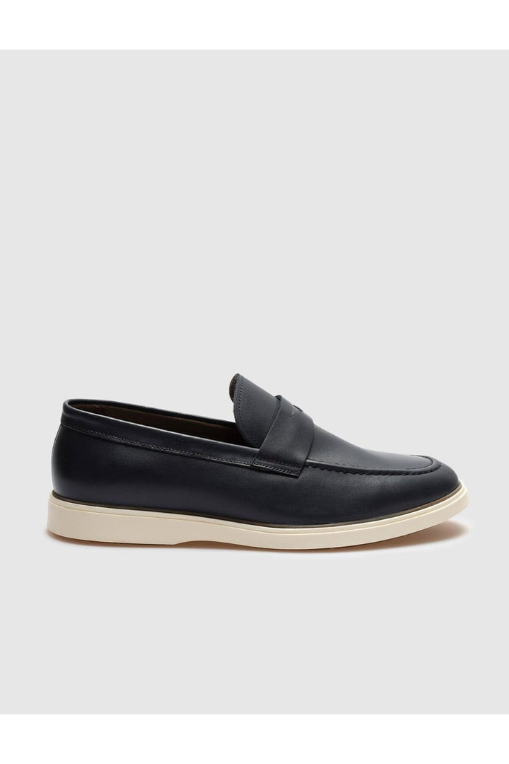 Cabani Shoes Chaussures de ville pour hommes en cuir véritable bleu marine - Bleu marine