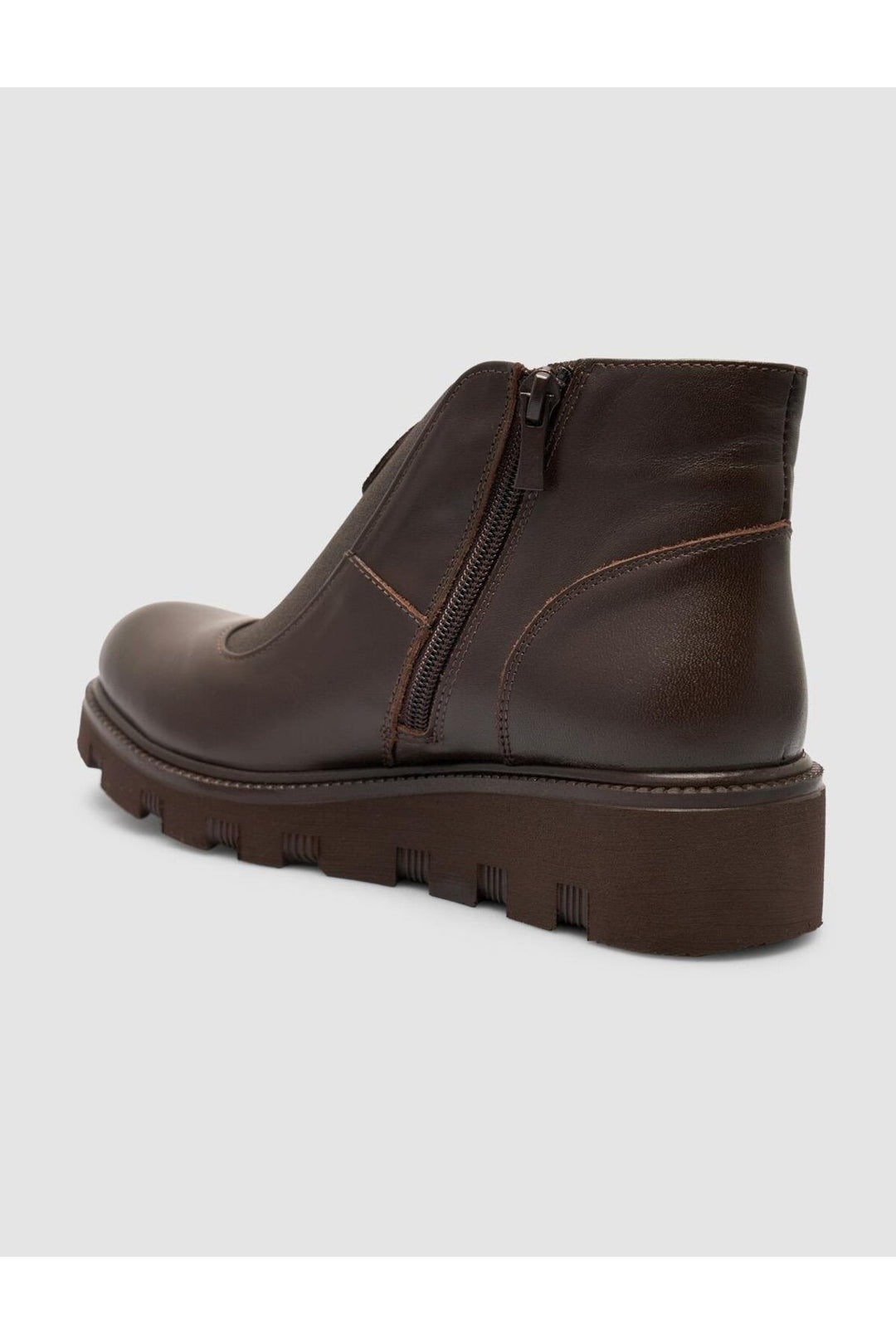 Cabani Shoes Bottines pour femmes en cuir véritable marron avec pierres. - Multicolore