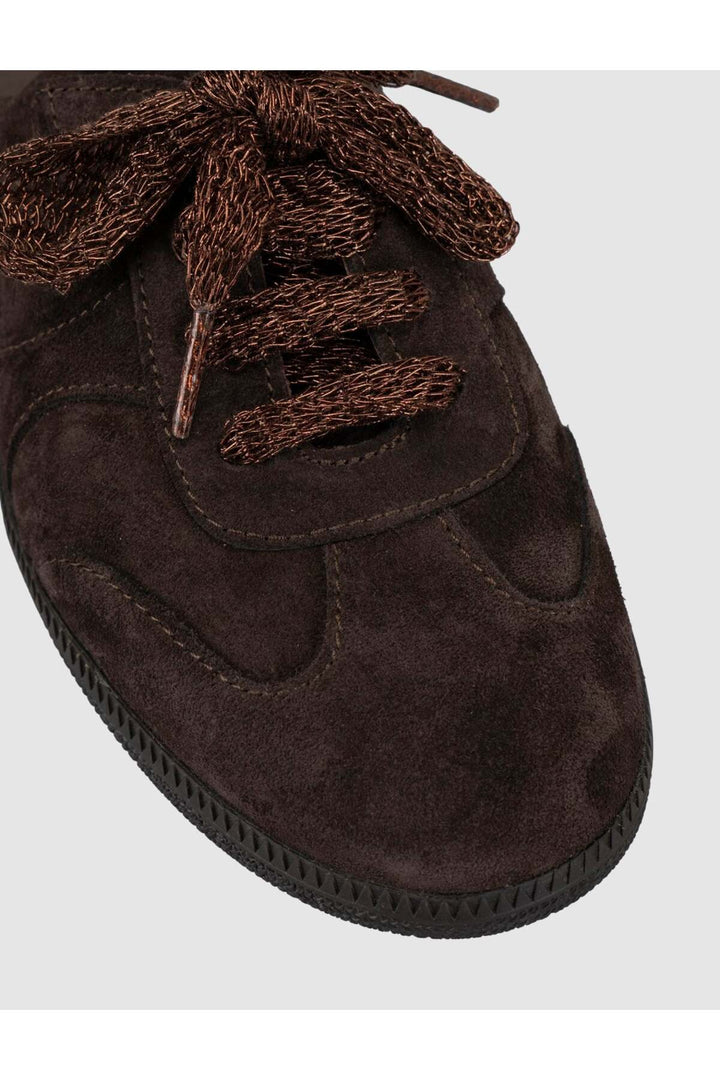 Cabani Shoes SoftWalk Chausson Femme en Cuir Suédé Marron - Multicolore