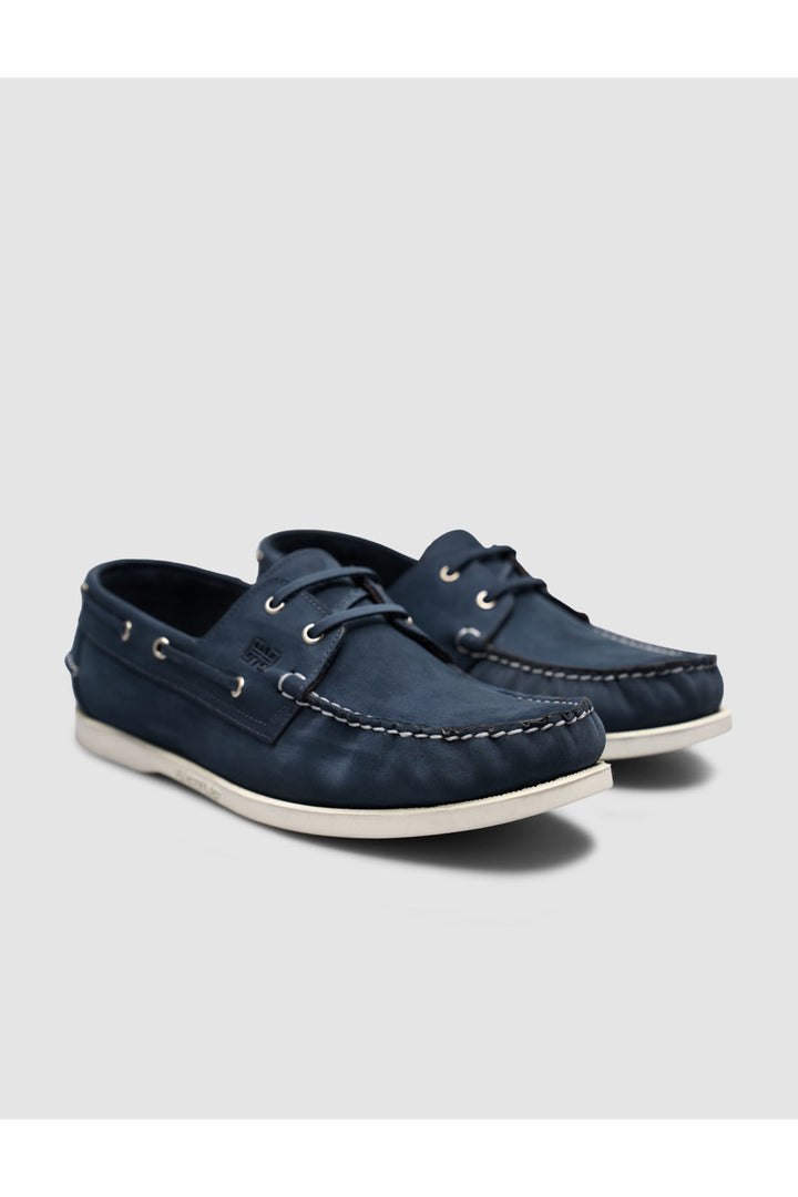 Cabani Shoes Bleu marine Chaussures Loafer en Cuir Véritable à Lacets - Multicolore