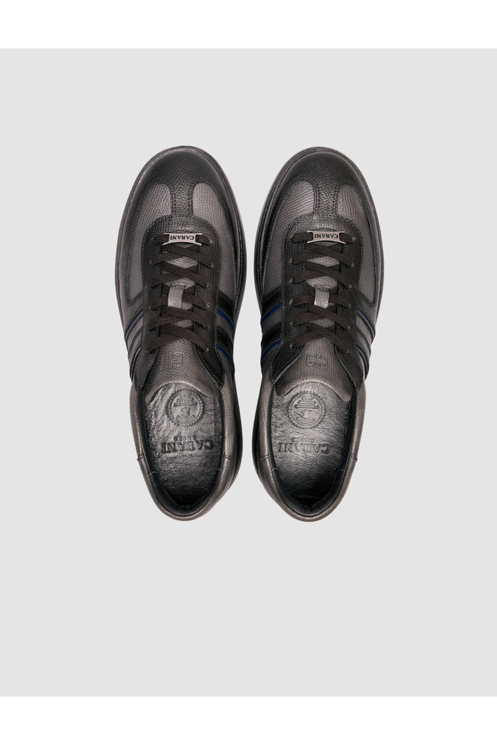 Cabani Shoes Baskets en cuir véritable noires - Multicolore