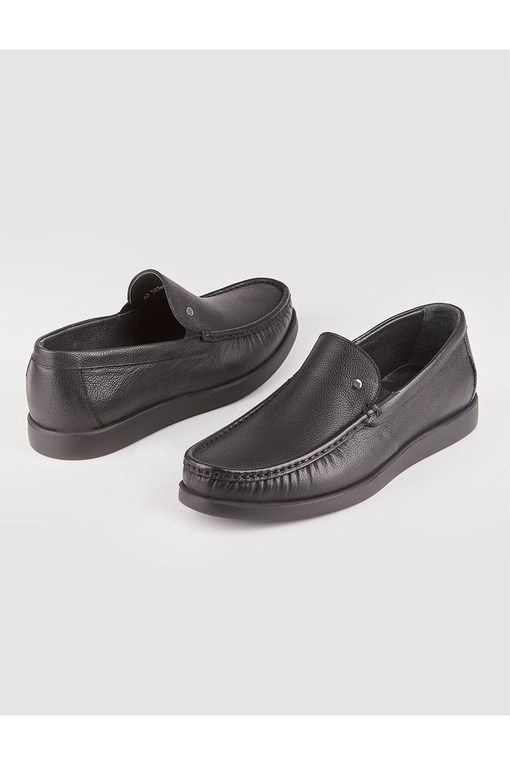 Cabani Shoes Chaussures de sport pour hommes en cuir véritable noires - Noir