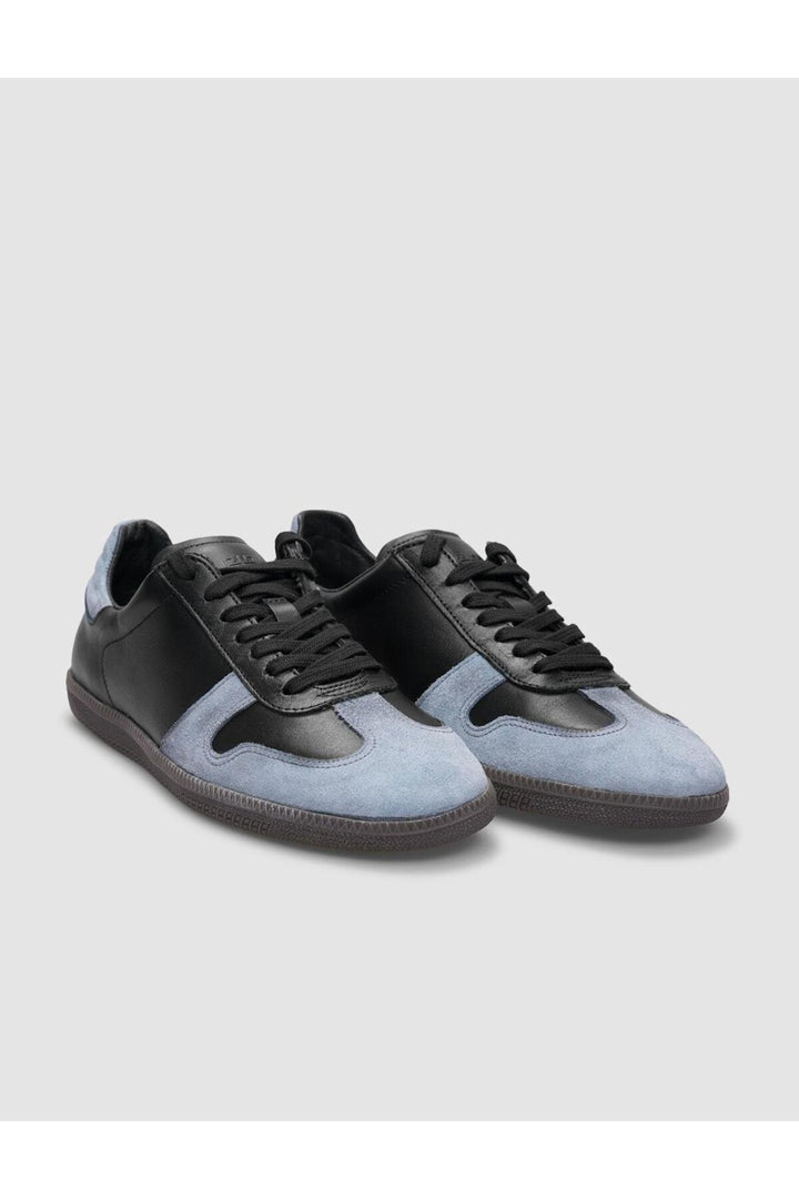 Cabani Shoes Chaussures de sport pour femmes en cuir véritable noires à lacets - Multicolore