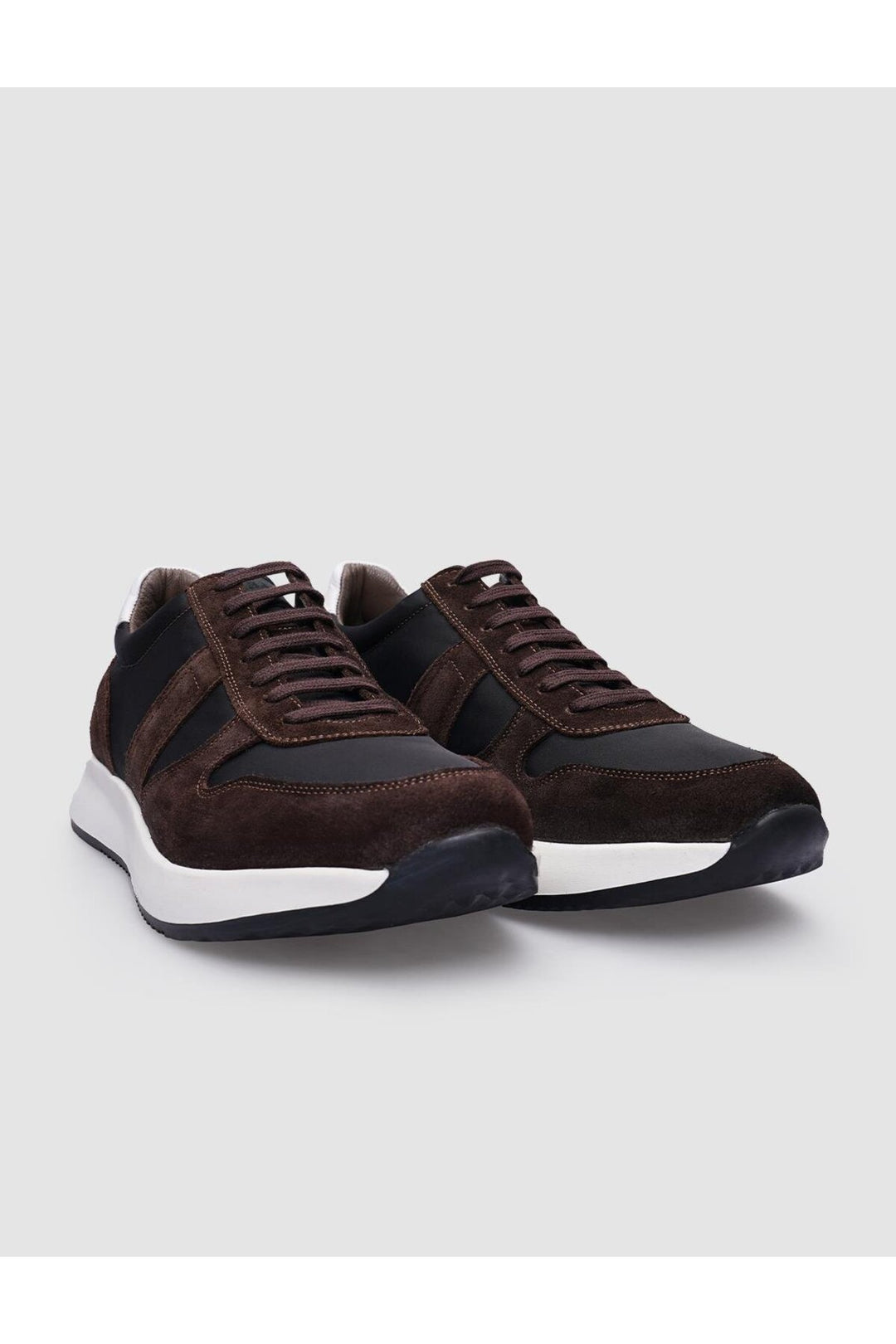 Cabani Shoes %100 Cuir véritable Botte en suède marron à lacets pour homme - Marron