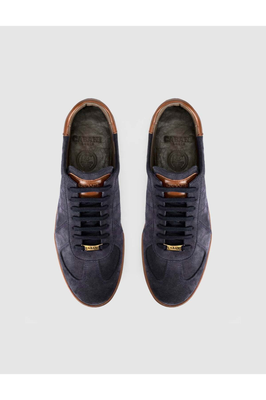 Cabani Shoes Chaussures de sport pour hommes en cuir véritable suédé bleu marine - Bleu marine